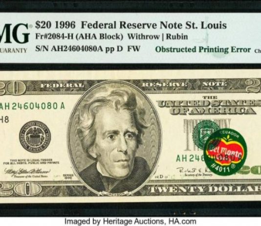 Bankënota 20-dollarëshe që kushton afro 60 mijë dollarë
