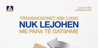 Njoftim për Tatimpagues – ATK paralajmëron: Transaksionet mbi 2,000€ me individë nuk lejohen të paguhen me para të gatshme