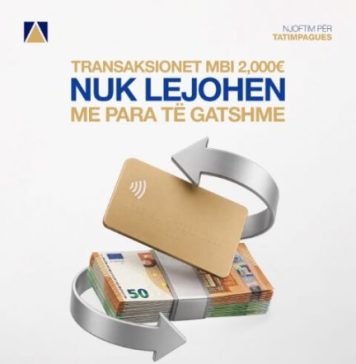 Njoftim për Tatimpagues – ATK paralajmëron: Transaksionet mbi 2,000€ me individë nuk lejohen të paguhen me para të gatshme